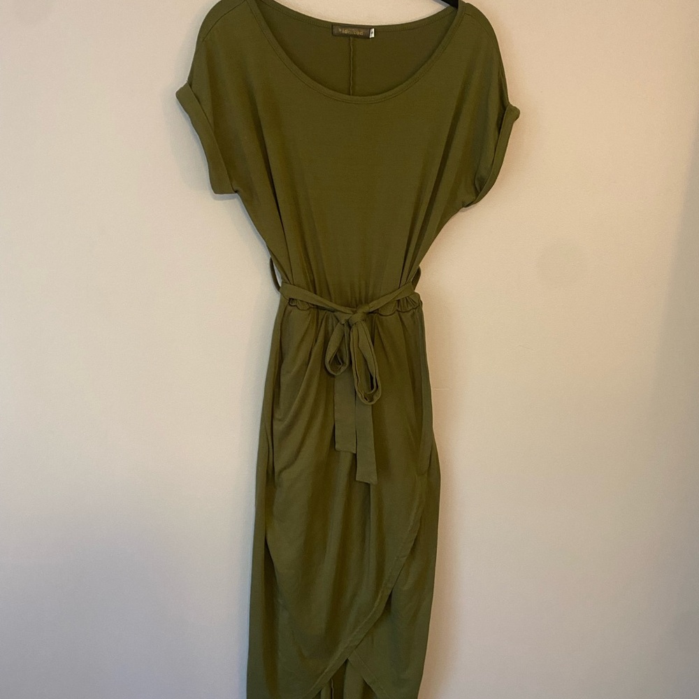 Olive Green Casual Dress